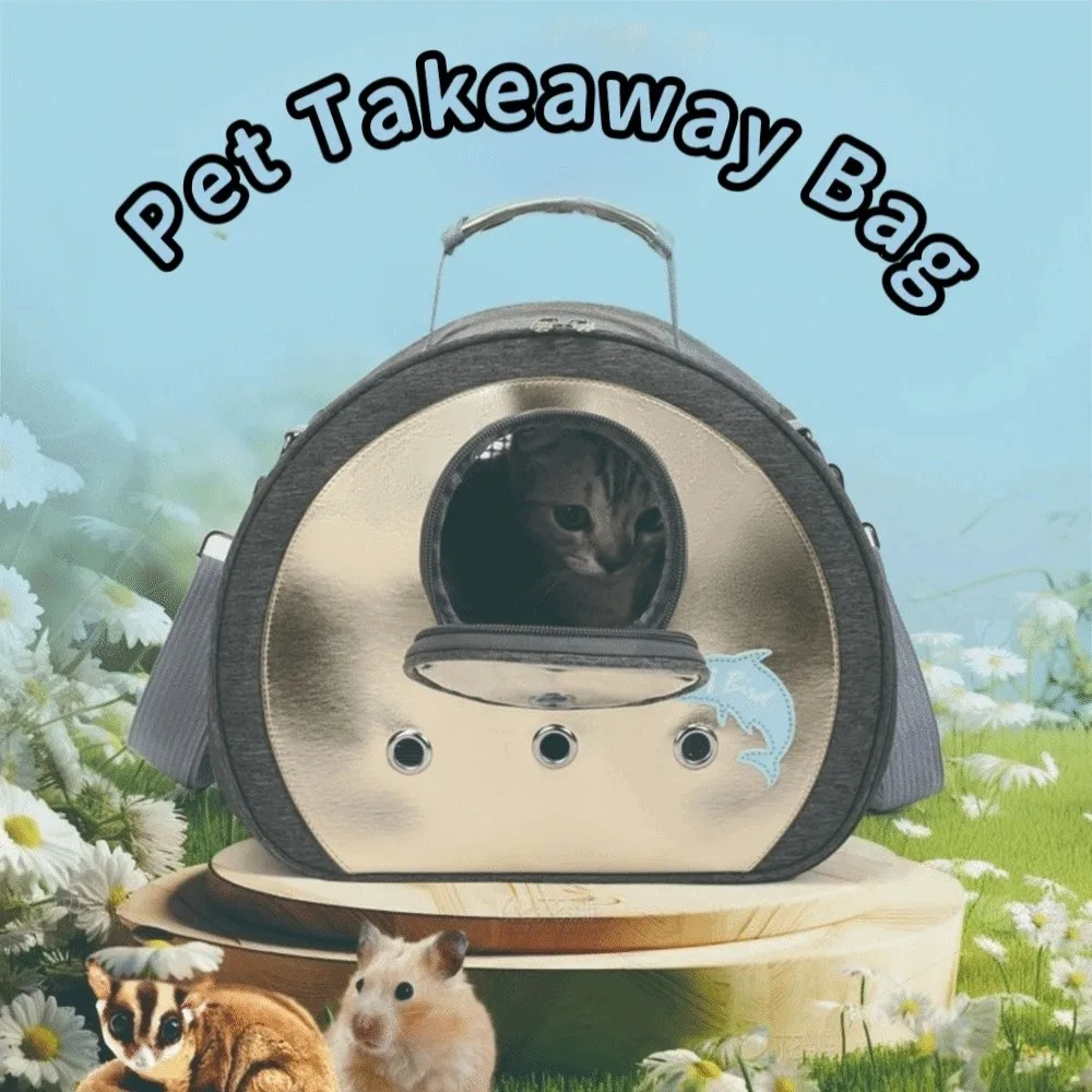 

Portable Small Pet Outing Bag Handheld Clear View Hamster Travel Carrier Oxford Lightweight Hamster Carry Bag Pet Supplies