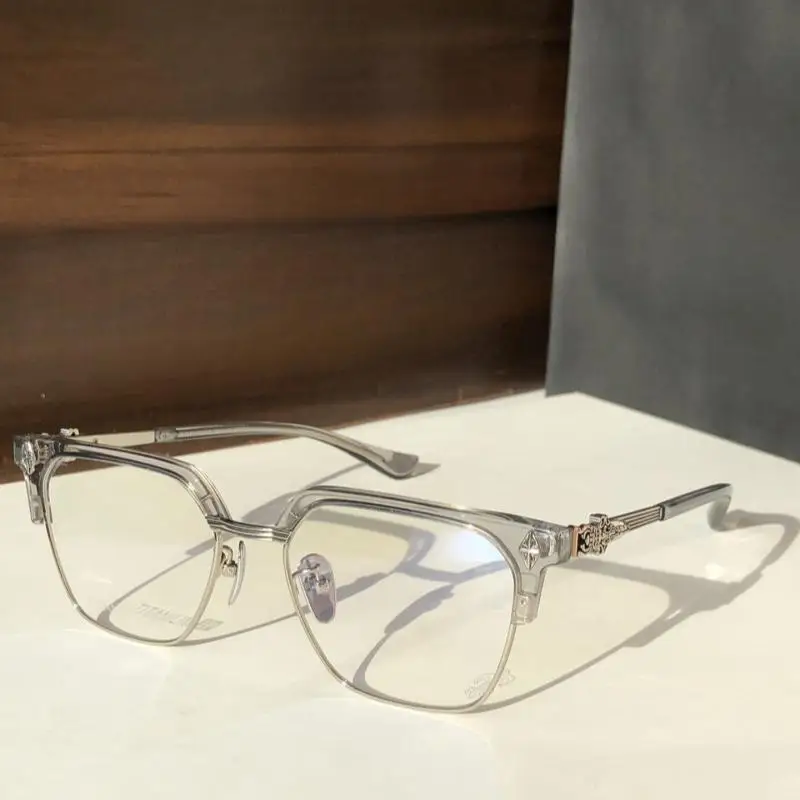 Gafas de lectura populares a la moda para hombre, gafas de titanio de diseñador de marca de lujo Retro para mujer, montura graduada para miopía