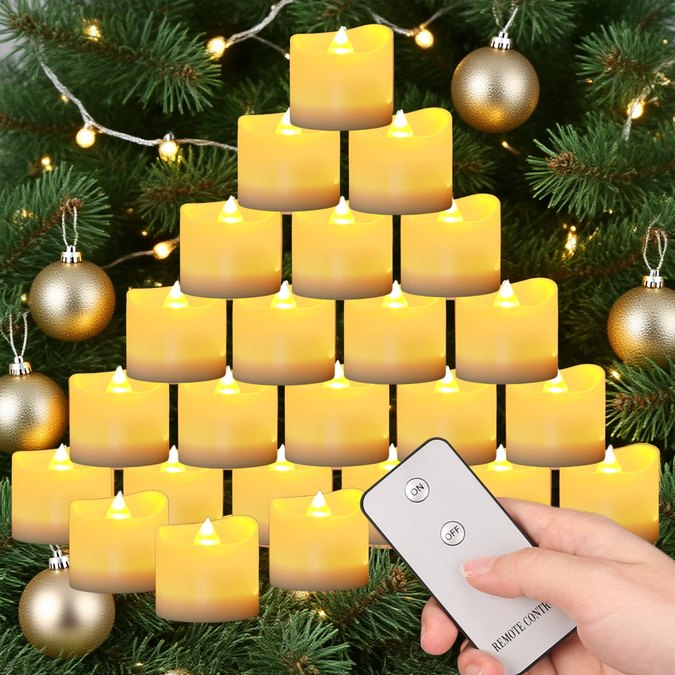 Flameless Votive Candles Battery Operated 200+ Hours Flickering Led Electric Tealights for Wedding Christmas Table Centerpieces