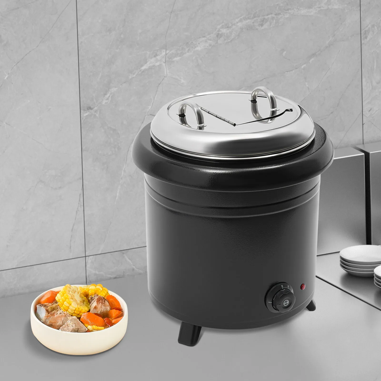 

400w Stainless Steel Soup Warmer 3d Constant Temperature Commercial Soup Warmer