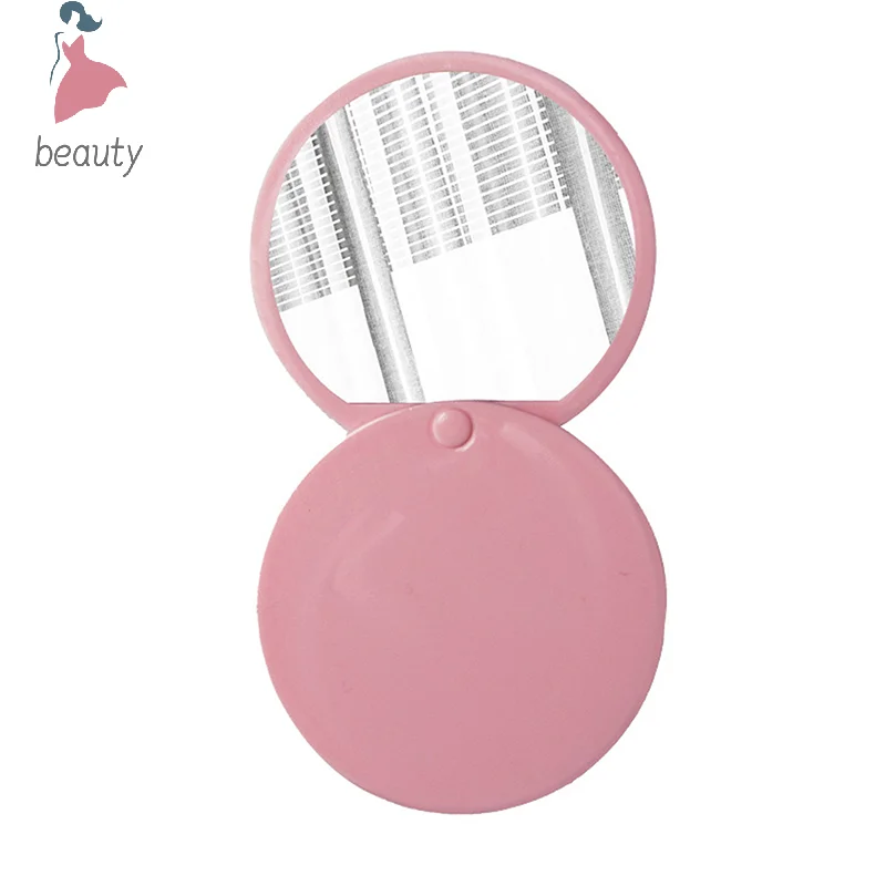 Miroir de maquillage pliant portable, mini miroir créatif, couvercle coulissant, déterminer le miroir de maquillage, petit