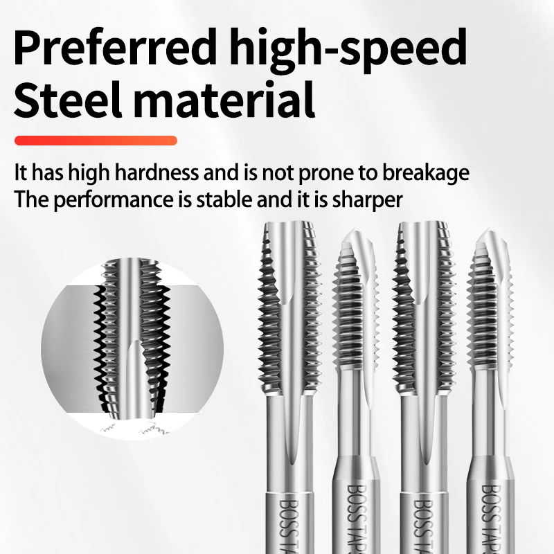 

BOSS TAPS HSSE-M35 JIS Standard Insert Spiral Pointed Tap STI ST M2 M2.5 M3 M4 M5 M6 M8 M10 Machine Screw Thread Taps