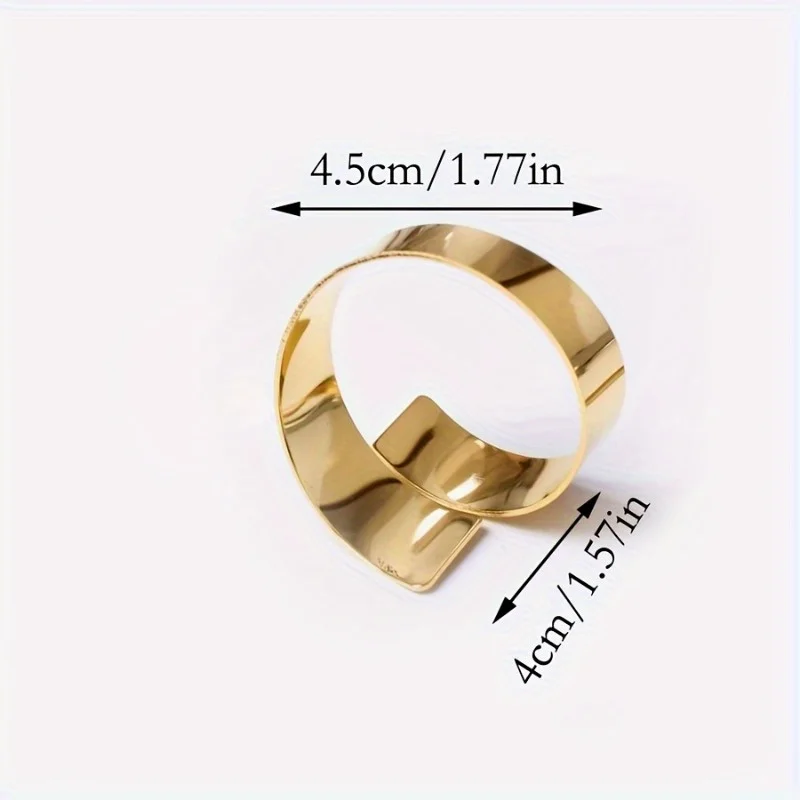 1pc Thread Cast Iron Napkin Link Day Party Birthday Party Table Bench Decoration Napkin Ring for Restaurants/cafes