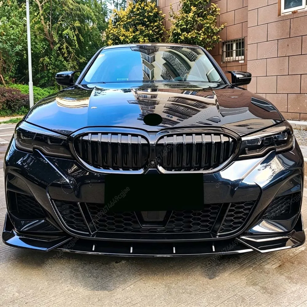 

Car Front Bumper Lip Chin Spoiler Splitter Diffuser Cover Canards Tuning For BMW 3 Series G20 G21 2019-2022 M-Pack ABS Body Kits