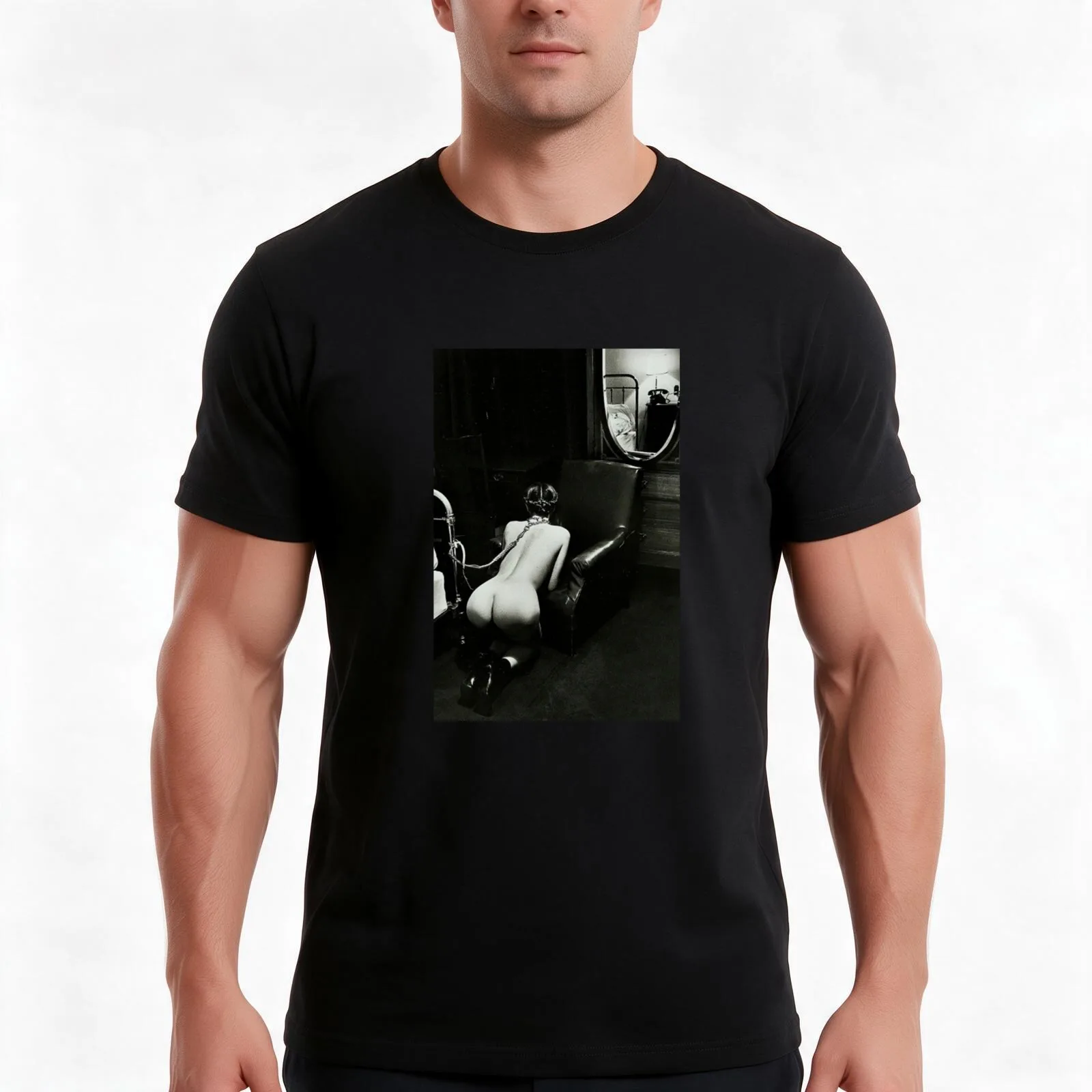 Newton Tied Up Torso T-Shirt Summer Casual Cotton Tee Oversized Streetwear Tops Vintage Graphic Print Loose Fit Short Sleeve