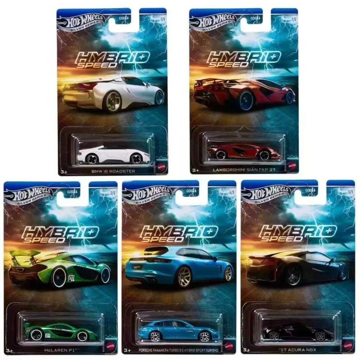 Case P 2026 Original Hot Wheels Silver Series 1/64 Hybrid Speed Automotive Diecast Car Models Hotwheels GDG44