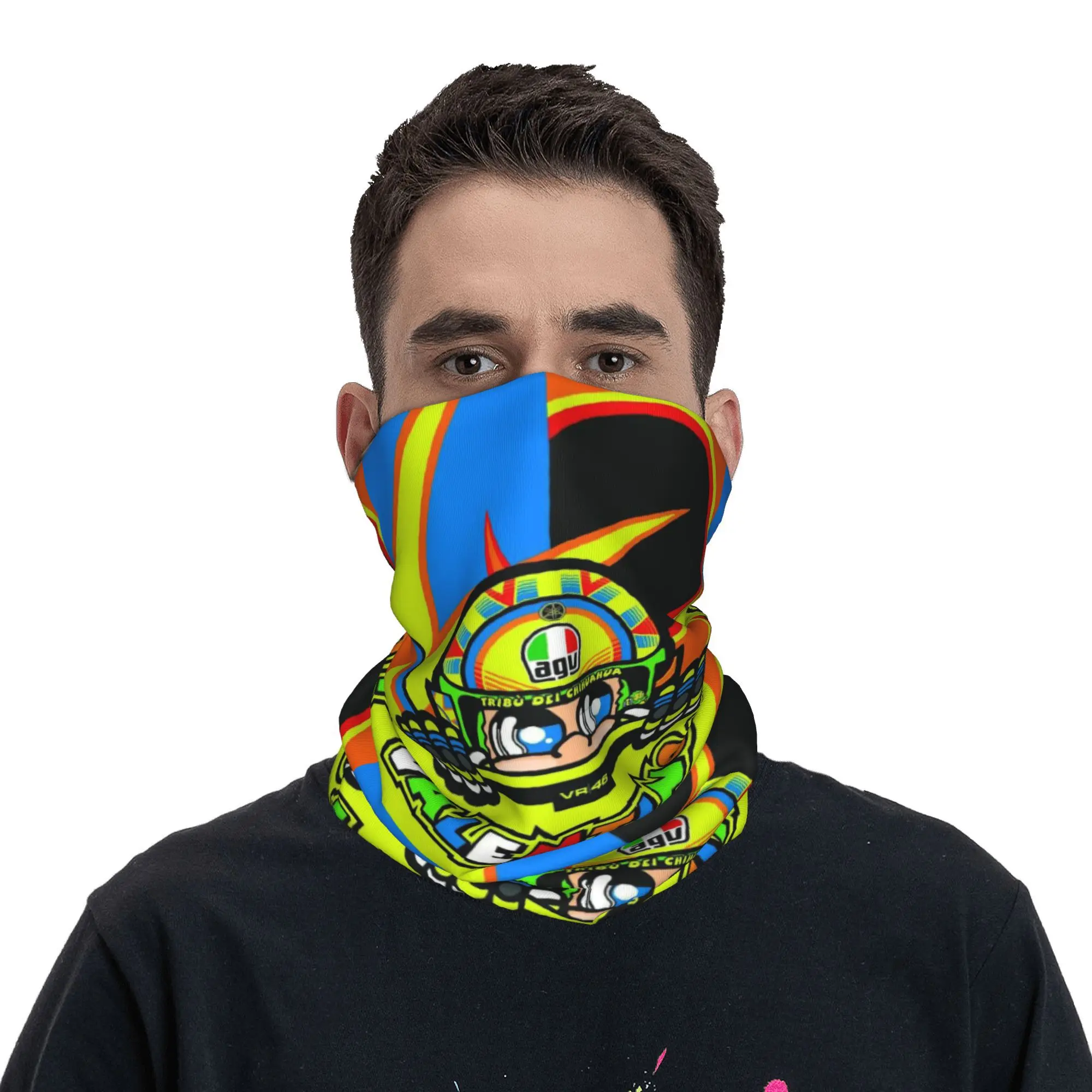 Ghetta per il collo Bandana da corsa personalizzata Moto-Gp Racer per sci ciclismo uomo donna sciarpa avvolgente passamontagna scaldino