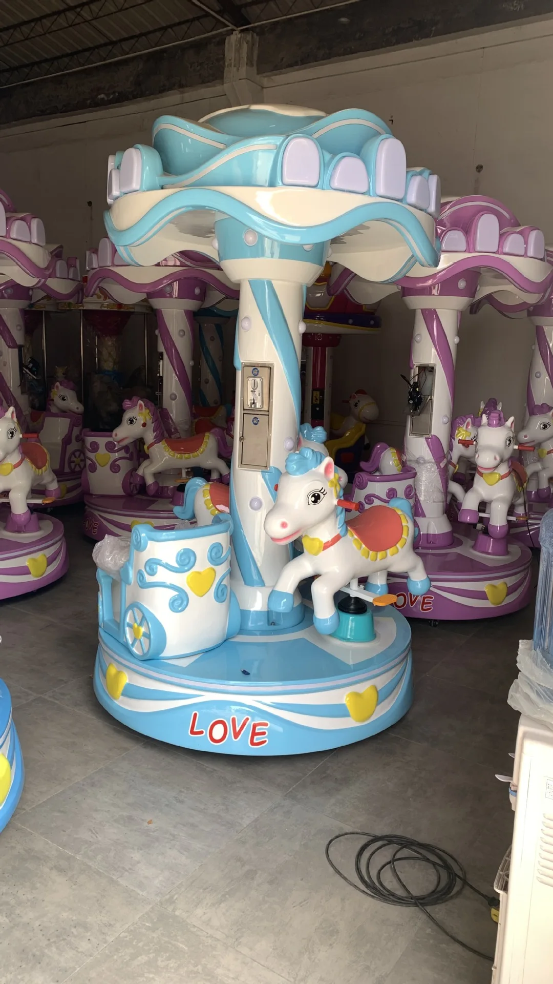 Indoor Mini Fantastic Little 3 Player Animals Mini Carousel Rides For Sale Carousel Ride For Kids Indoor Kiddy Carrousel