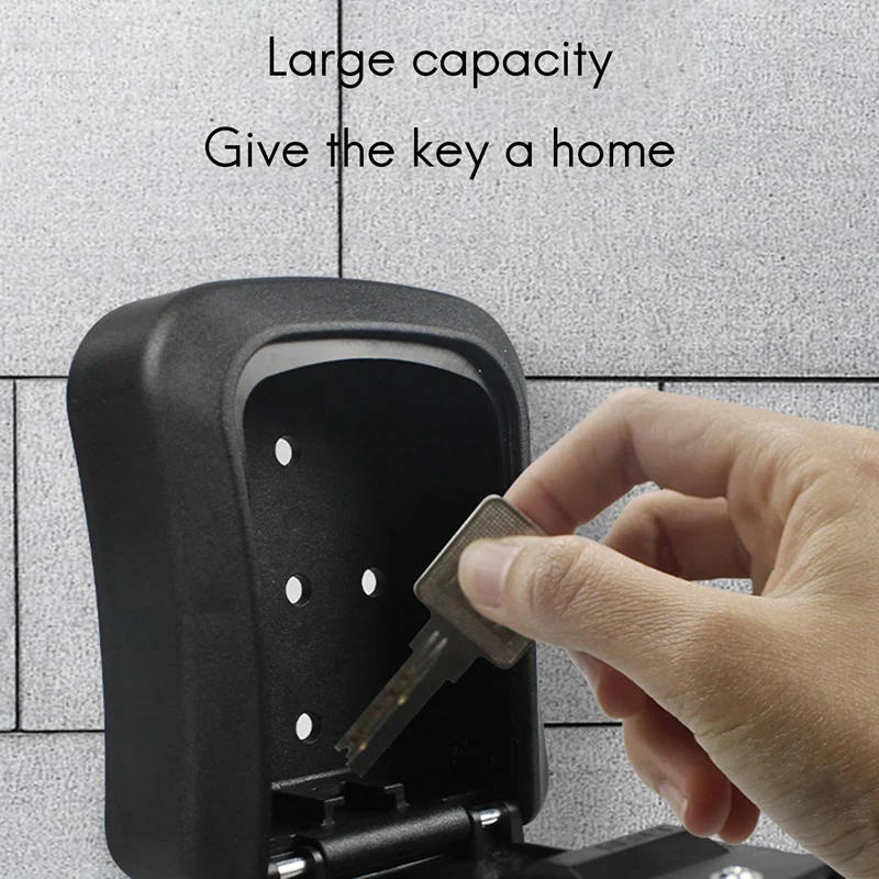 Hot-2X Schlüssels chloss kasten, an der Wand montierter Schlüssel kasten aus Zink legierung, wetterfester 4-stelliger Kombinationsschlüssel-Aufbewahrung kasten