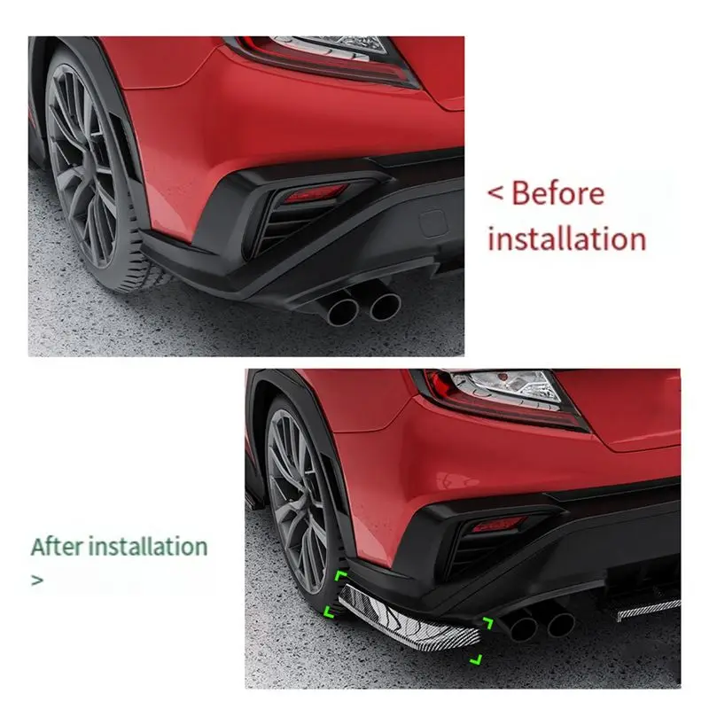 A20K-Bumper Spoiler Forsubaru WRX STI VB Car Spoiler Rear Lower Bumper Spoiler Subaru Bumper Spoiler Black