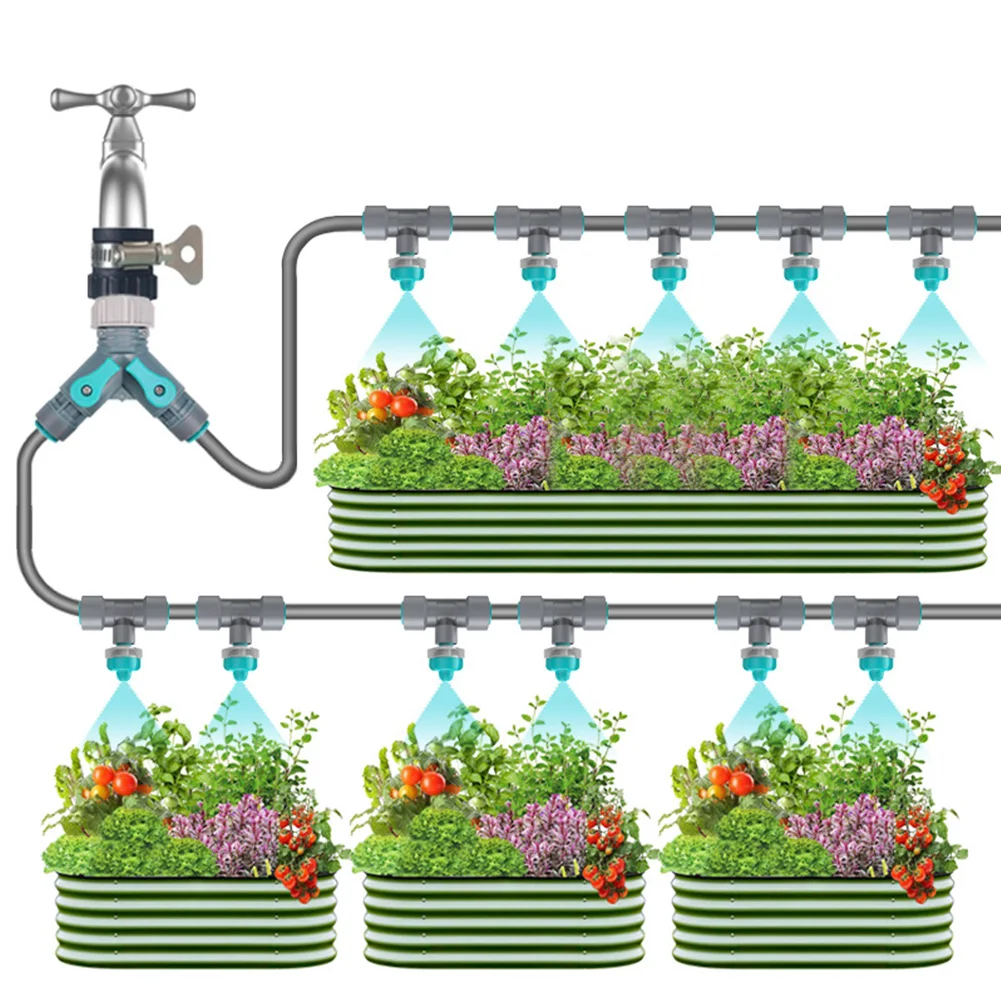 Garden, Orchard, Nursery Sprinkler Irrigation System Kit Water Saving Quick Connection Nozzle Drip Irrigation System