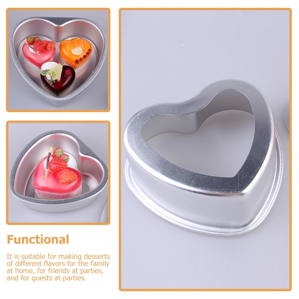 

Alloy Heart Cake Mold Smooth Surface Removable Baking Pan Household Microwave Oven Baking Plate Non-Stick Heart Shaped Cake Pan