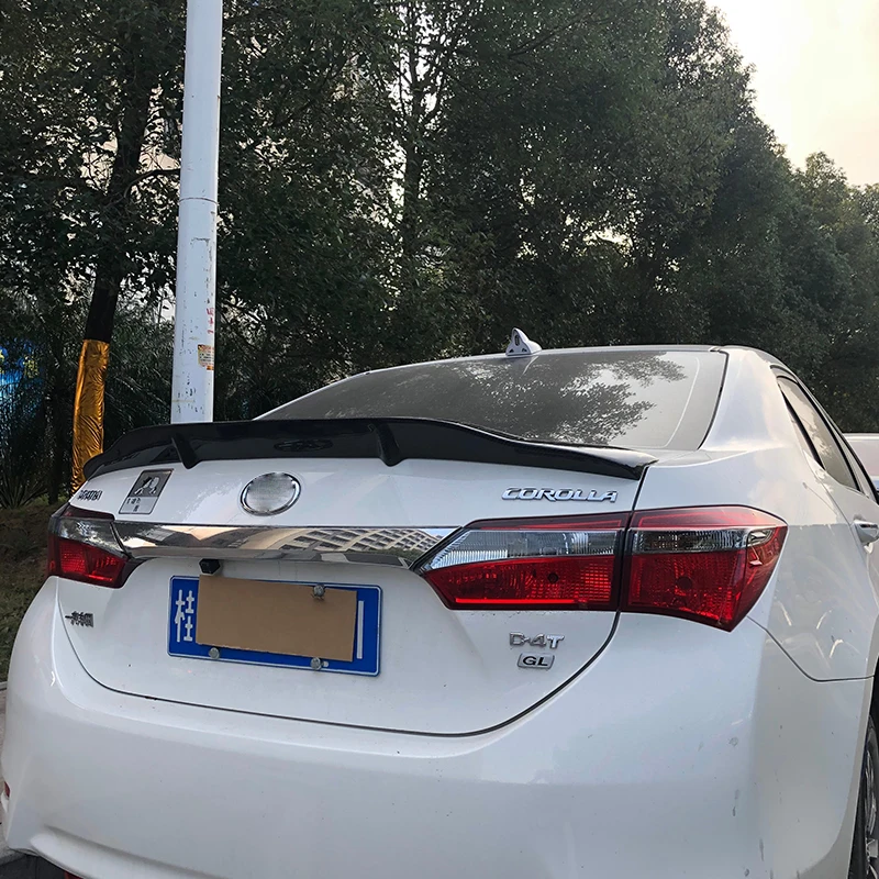 

For Toyota Corolla high-quality true carbon fiber rear trunk lid spoiler wing body sports modification kit 2014 2015 2016 2017