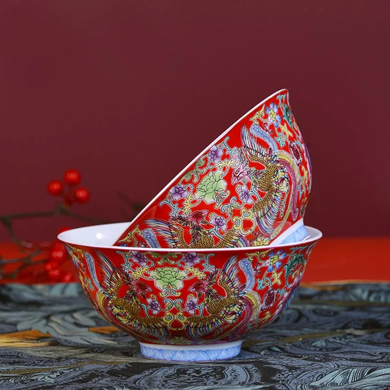 Jingdezhen pastelowa sztuka ceramiczna mała miska na makaron chiński Ramen miski kuchenne naczynia porcelanowe zastawa stołowa pojemnik do mieszania