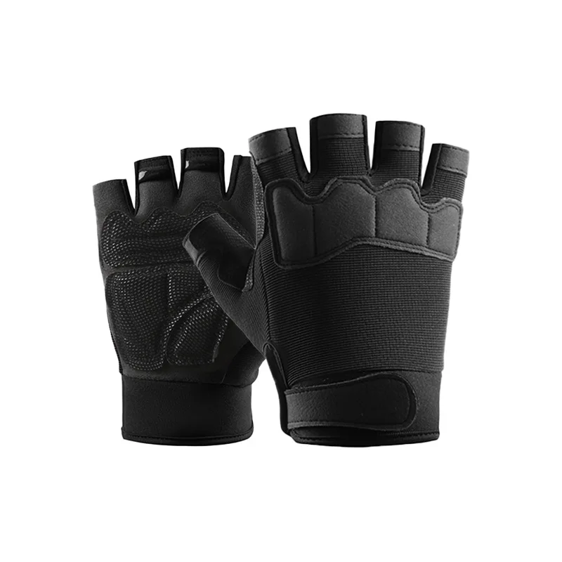 في الهواء الطلق التكتيكية نصف اصبع قفازات الذكور المضادة للانزلاق التدريب نصف يتعرض إصبع اللياقة البدنية القتالية المضادة للانزلاق ومقاومة للاهتراء