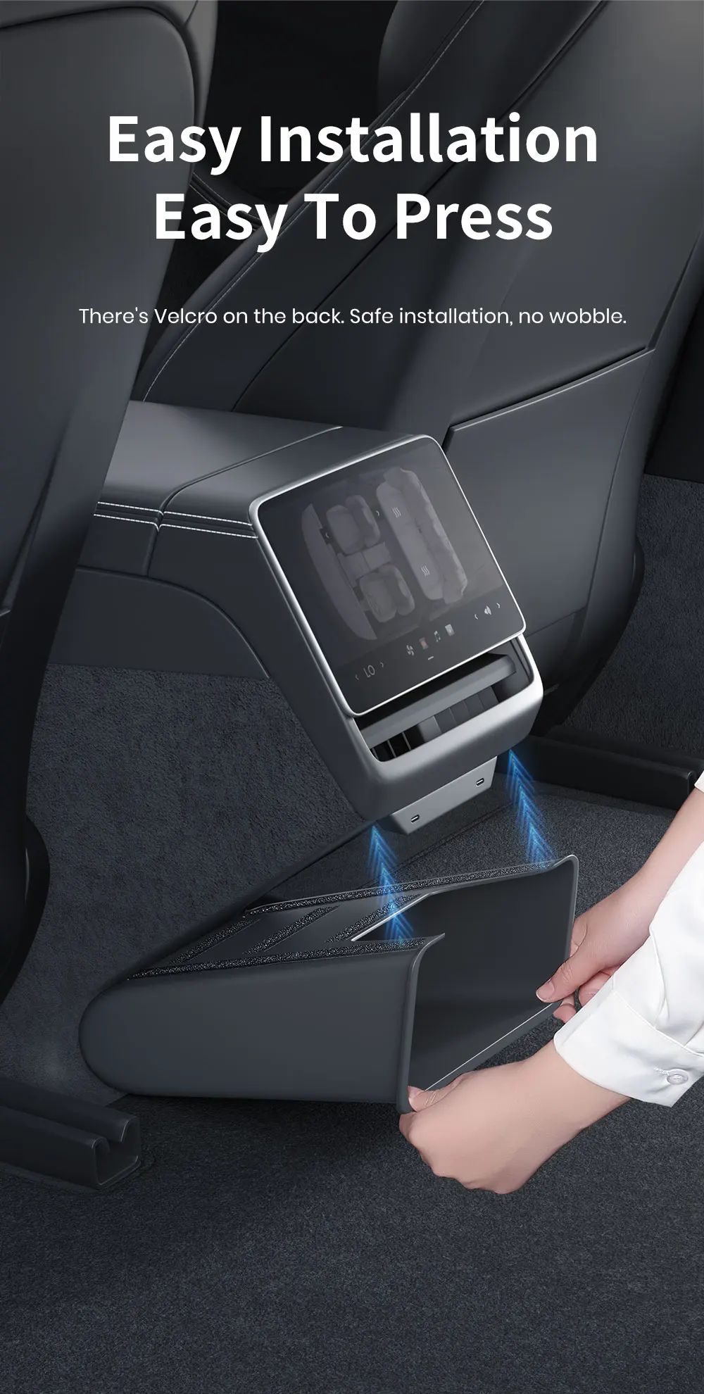 YZ Für Tesla Model 3 Y Highland Juniper Rücksitz-Mülleimer Magnetische Heck-Aufbewahrungsbox Abfalleimer Organizer 2026 Auto-Zubehör – Detail 8