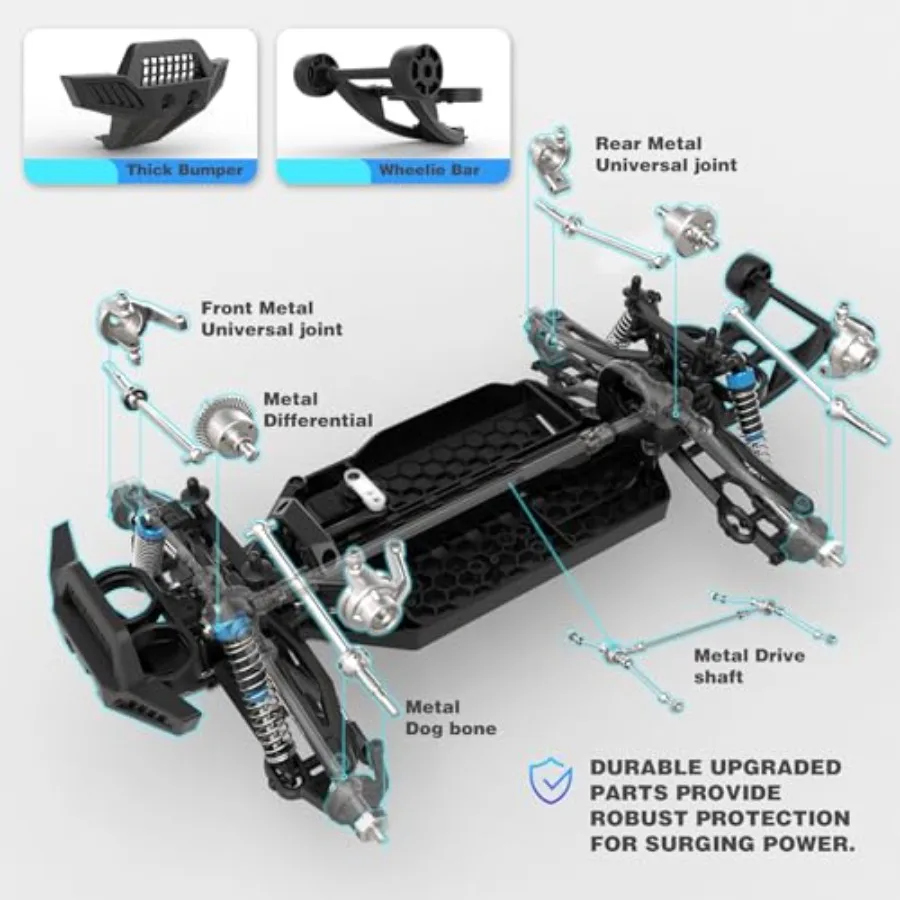 RC car for adults and boys, brushless motor, black and red, 60+ km/h speed, 4WD off-road monster truck, waterproof all-terrain,