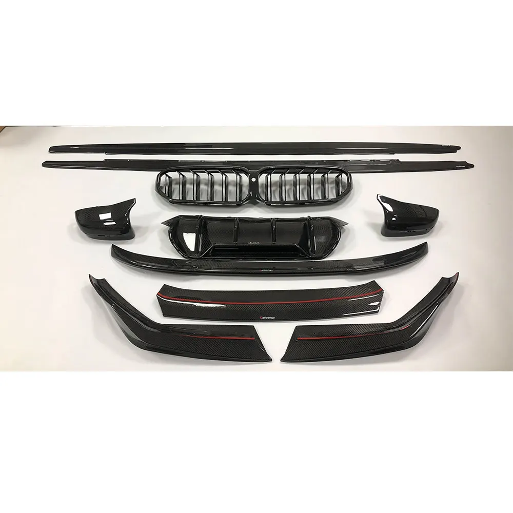 Carbon Fiber Bodykit Front Lip side Skirt grille spoiler diffuser mirror Cap for bmw F90 M5 lci 2022-2023