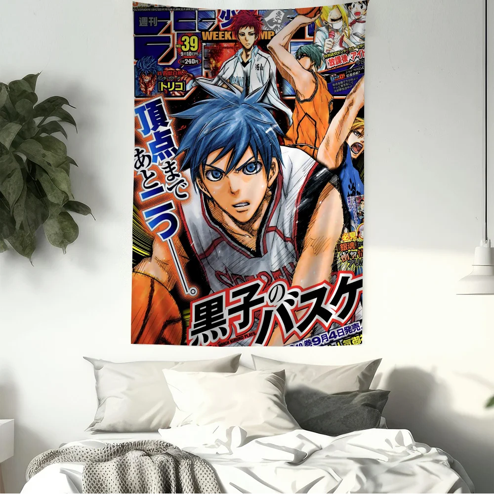 Japanese Anime Kuroko No Basket Tapestry Art Printing Japanese Wall Tapestry Anime Wall Hanging Home Decor