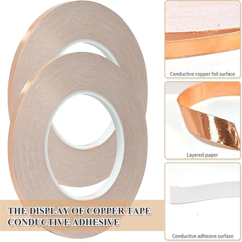 銅箔テープ、ステンドグラス用品用導電性0.2インチX164FT接着剤、ギタB
