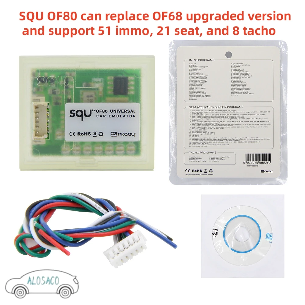 

SQU OF80 Can Replace OF68 Upgraded Version 51 Universal Car IMMO Emulator Signal Reset Immo Programs Place ESL Diagnostic Seat