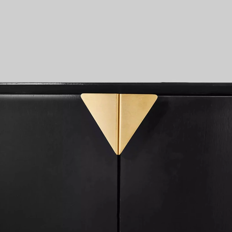 Modern Kitchen Shoe Cabinet Gold Door Knobs and Cupboard Handles Invisible Triangle Brass Furniture Handles Drawer Dresser Pulls