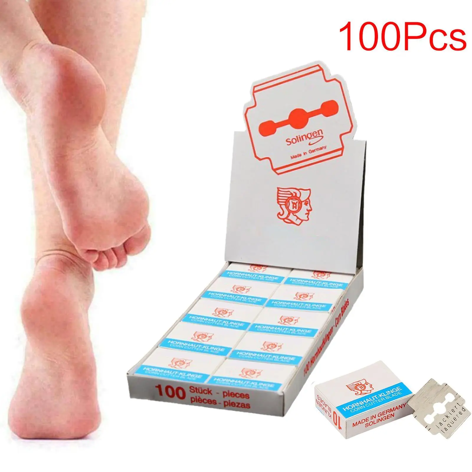 100pcs Replacement For Dead Skin Remover Corn Remover Nail Art Tool Perfect Pedicure Blades Foot Care