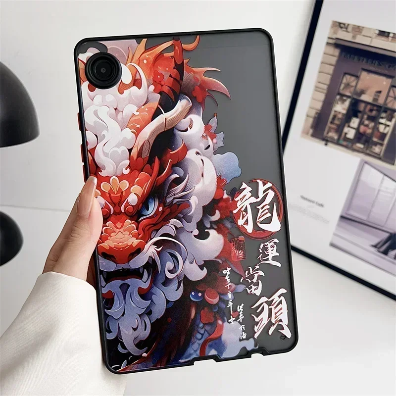 Untuk Samsung Galaxy Tab S9 FE 11 "A9 Plus A8 A7 S7 FE S8 Plus 12.4 Tab S6 Lite P610 P619 Case penutup Tablet Loong Dragon China
