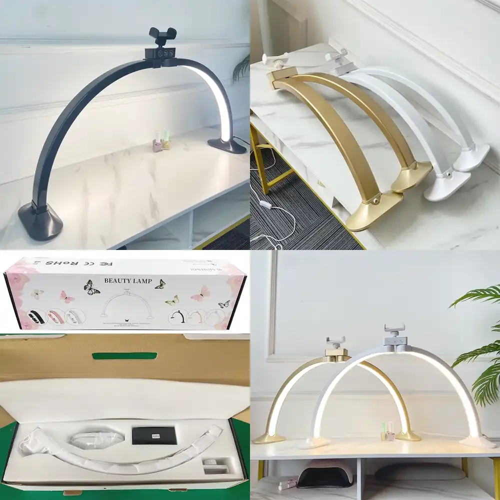 

Многофункциональная LED-лампа для маникюра для дома и использования с подставкой для телефона в форме полумесяца, складная, УФ-светодиодная сушилка для ногтей