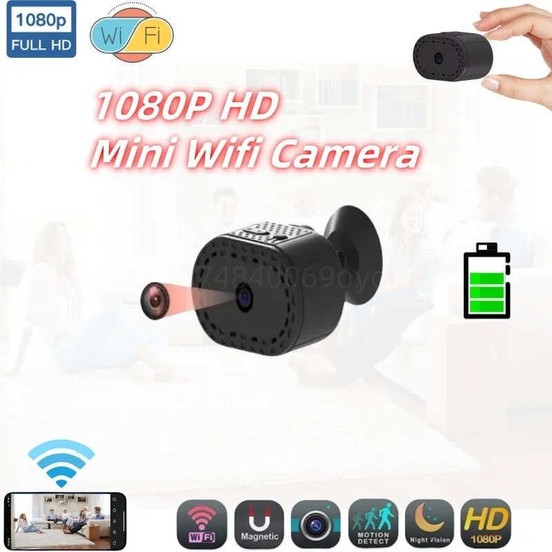 1080P HD Mini Wifi Camera Smart Home Surveillance Night Vision Micro Camcorder AP/IP Webcam Magnetic Motion Detection Espia Cam