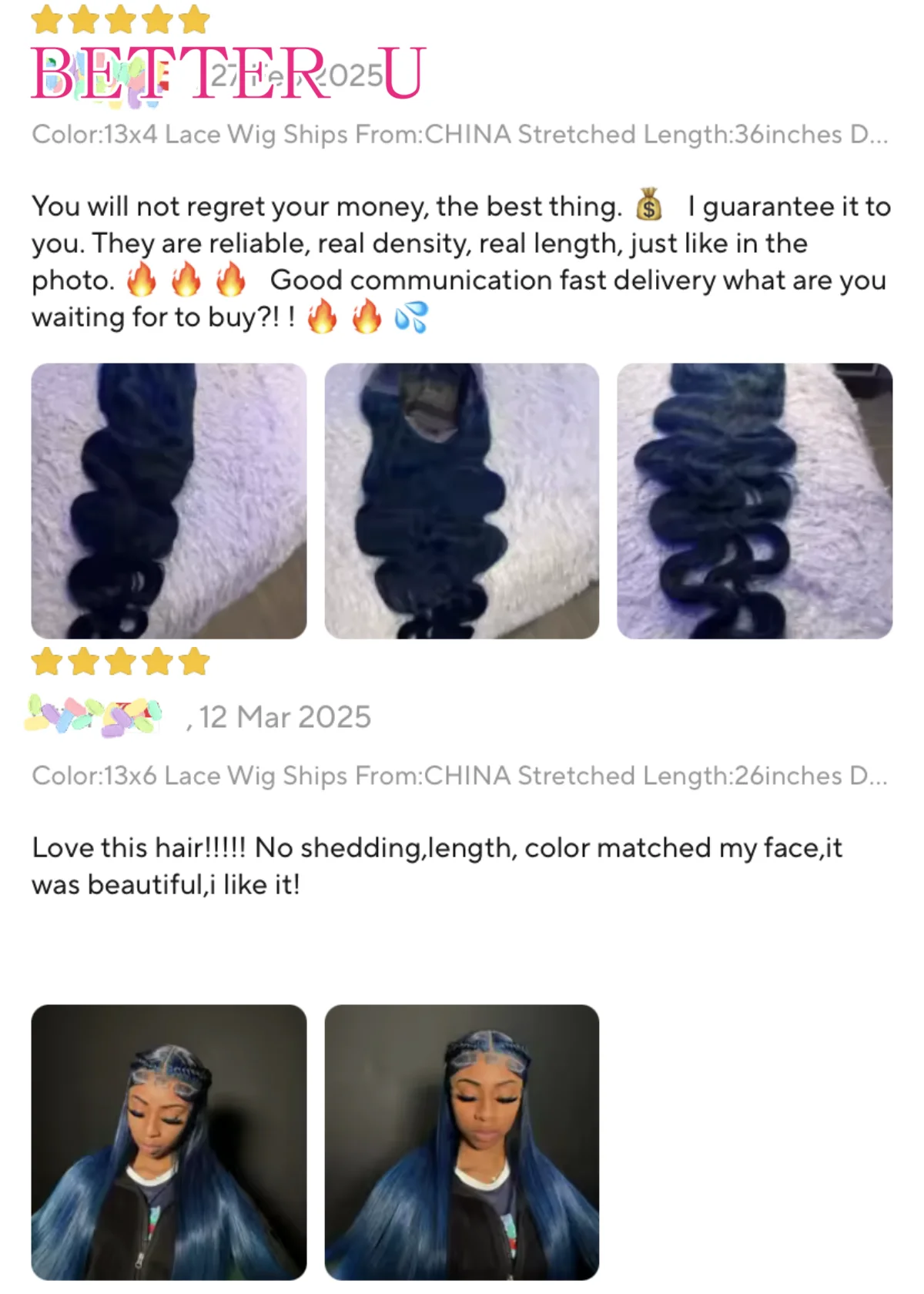 13x6 Midnight Blue Lace Front Human Hair Wigs Brazilian For Women Body Wave HD Transparent 13x4 Lace Front Human Hair Wigs image 2
