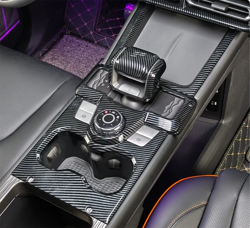 Car Central Control Gear Panel Fit for Jetour Shanhai T1 2024 2025 Car Gear Cover Air Outlet Carbon Fiber Interior Accessories