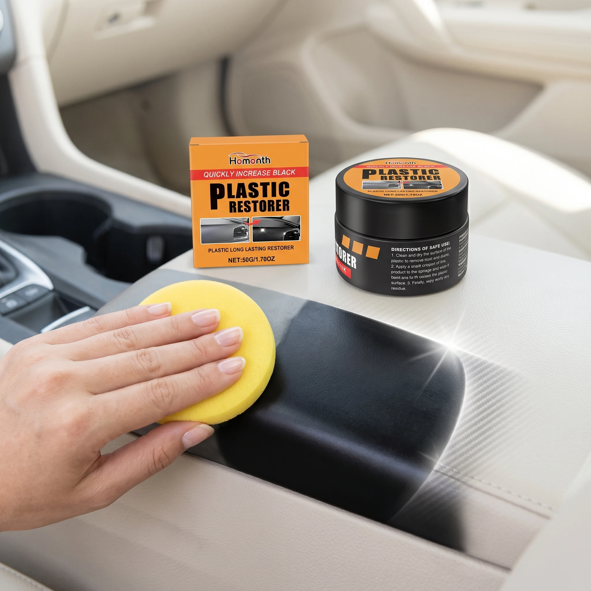 Car Interior Refurbishment Cream Clean Decontamination Scratch Repair Leather Plastic Brightening Maintenance Seat Polishing Wax