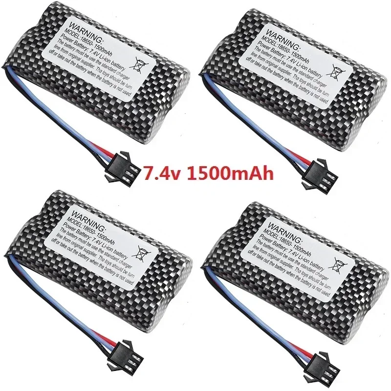 7.4v 1500mAh Li-ion Battery/USB For Watch Gesture Sensing Twisted RC Stunt Car 1-10Pcs 18650 7.4v battery FOR RC Cars SM-3P Plug