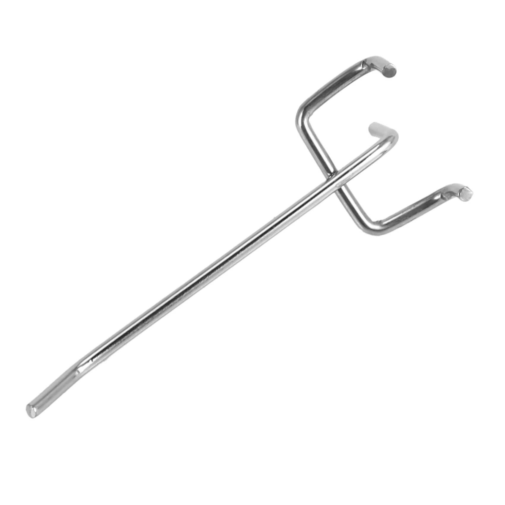 AT63-75Pcs 100Mm Pegboard Hooks Slat Wall Retail Display Shop Peg Hang Fits Home Hanger Chrome Metal 1-1.5Kg Loading
