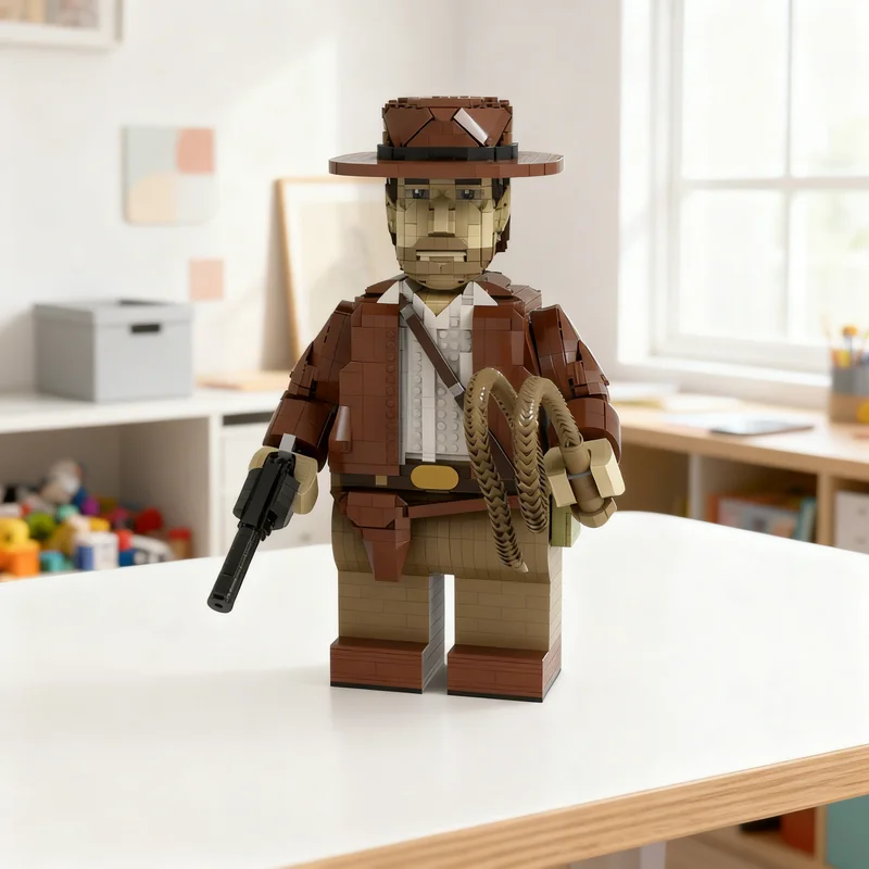 

2535pcs MOC Megafigure Indiana Jones Model Building Blocks DIY Gift Creative Collectible Display Decor Premium Adult Kids Desk
