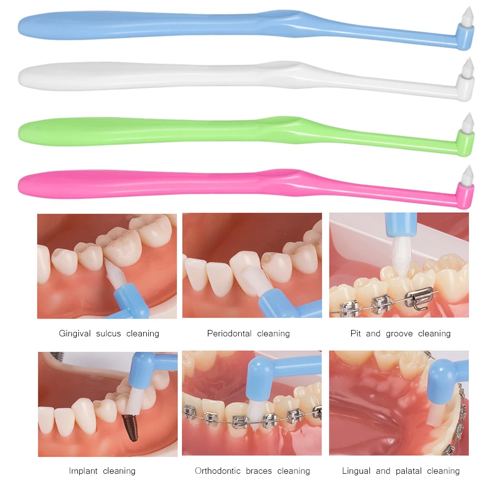 1Pc Orthodontic Toothbrush Soft Hair Correction Clean Teeth gap Floss Hygiene Teeth Braces Opsigenes Cleaning Tool