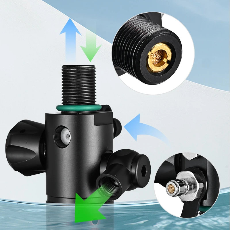 2L Scuba Diving Equipment/gear Mini Tank Mask/Adapter Cylinder Oxygen Bottle Underwater Snorkeling Set