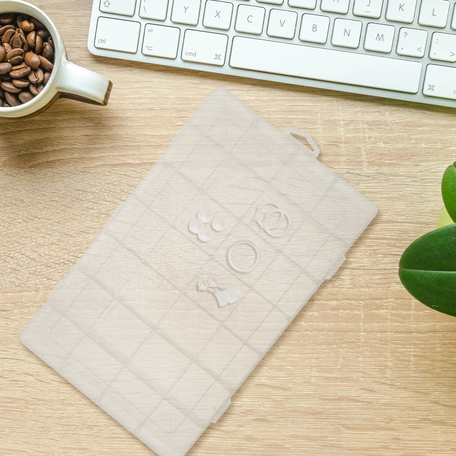 28-Grid Clear Plastic Storage Box Jewelry Organizer Container Adjustable Removable Dividers Transparent 35X22X4.8Cm Durable Hard