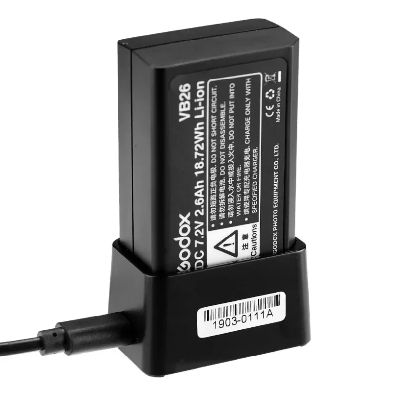 Cargador USB Godox VC26 para Flash V1 (sin batería)