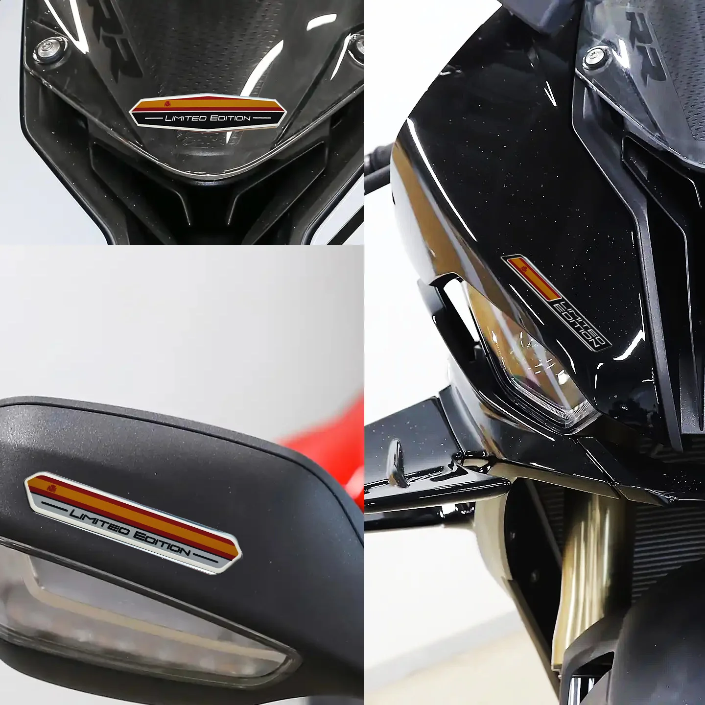 Limited Edition Spanish Flag Emblem Aluminum Sticker for Car Motorcycle Universal Decorative Body Outline Decal