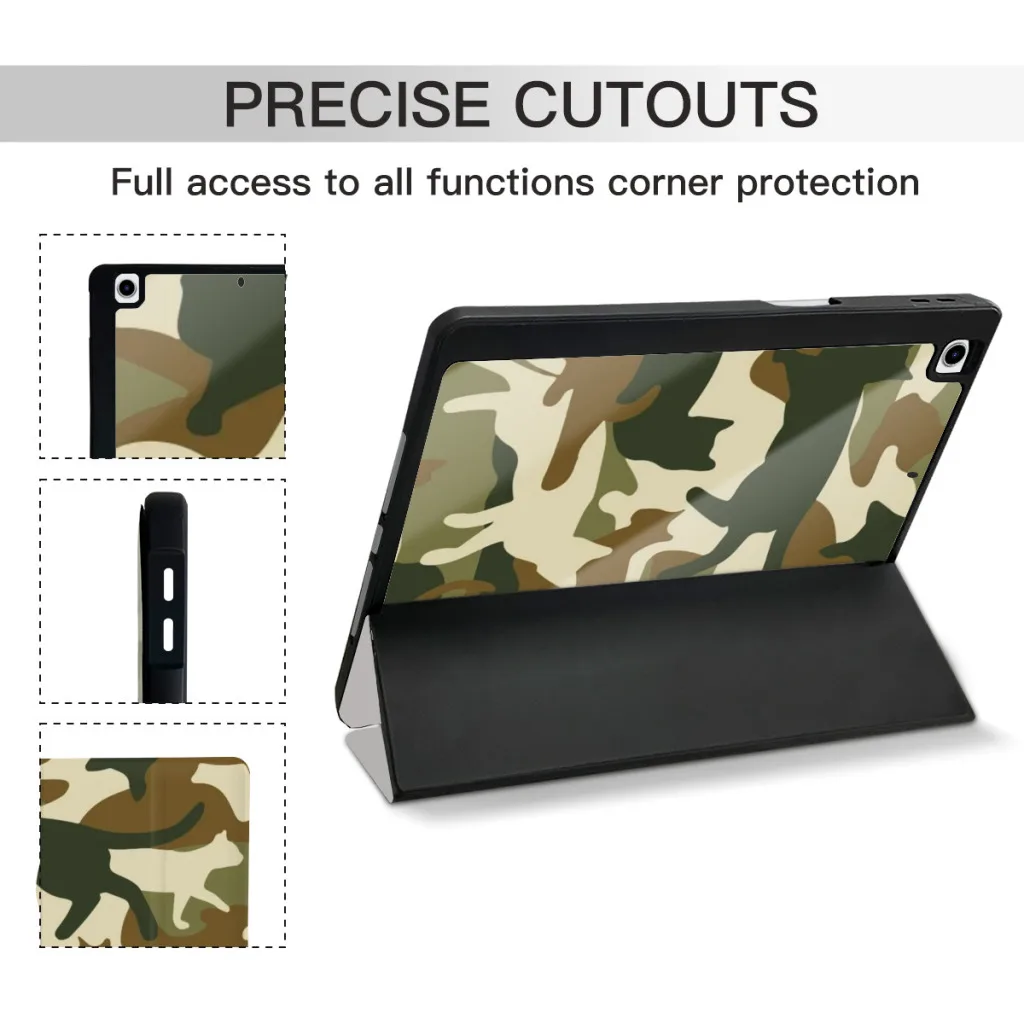 Color Camouflage For iPad Case For iPad 10th Pro 9 8 7 For iPad Air 5 4 3 2 Mini 6 10.5 cover