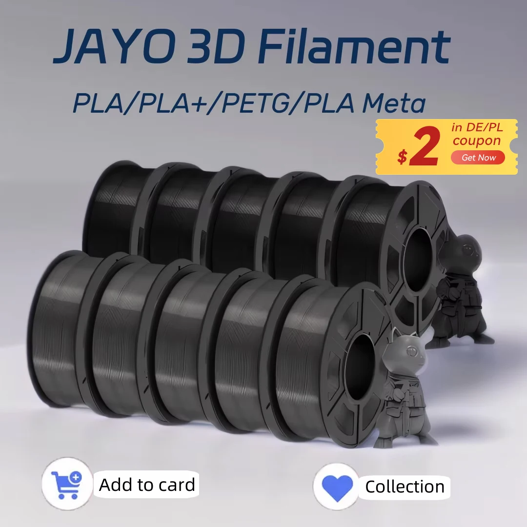 JAYO 3D Printer PLA/PLA Meta/PETG/PLA PLUS/PLA Matte Filament 1.75mm 10 Rolls 3D Printing Materials for 3D Printer&3D Pen