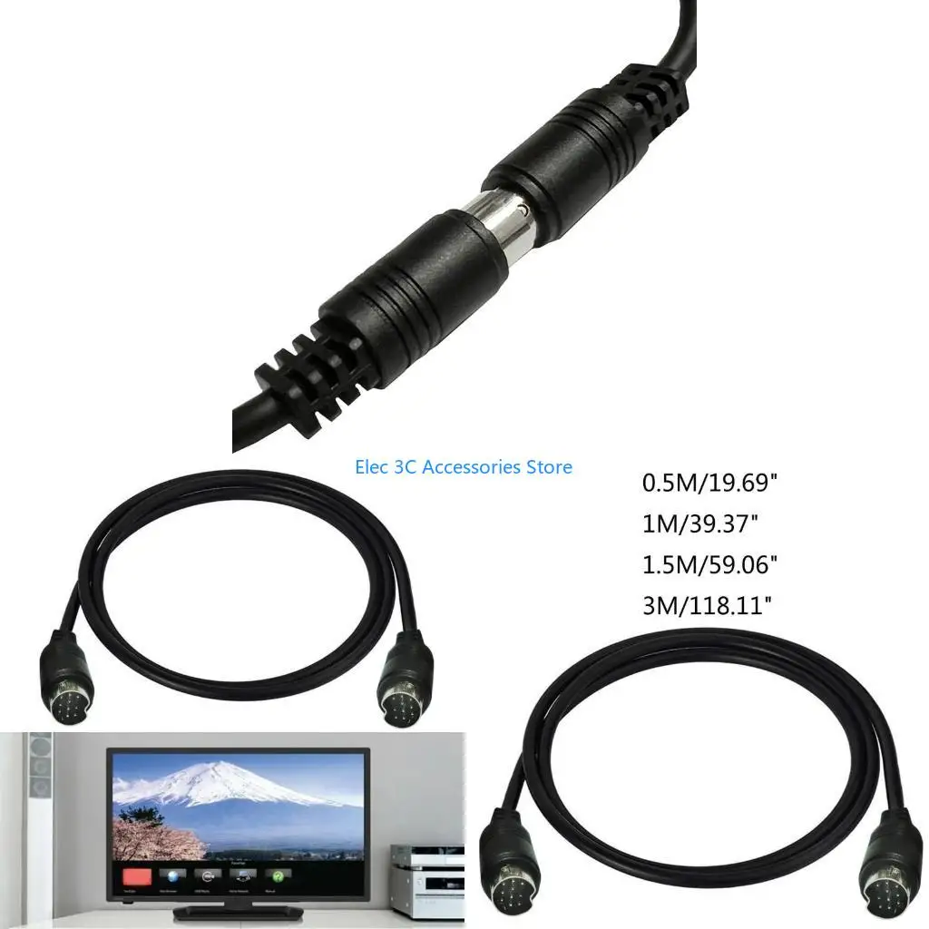 Y51A S-Video Cable for TV VCR DVD Camcorders Video Cards Mini Din 10Pin Male to Male