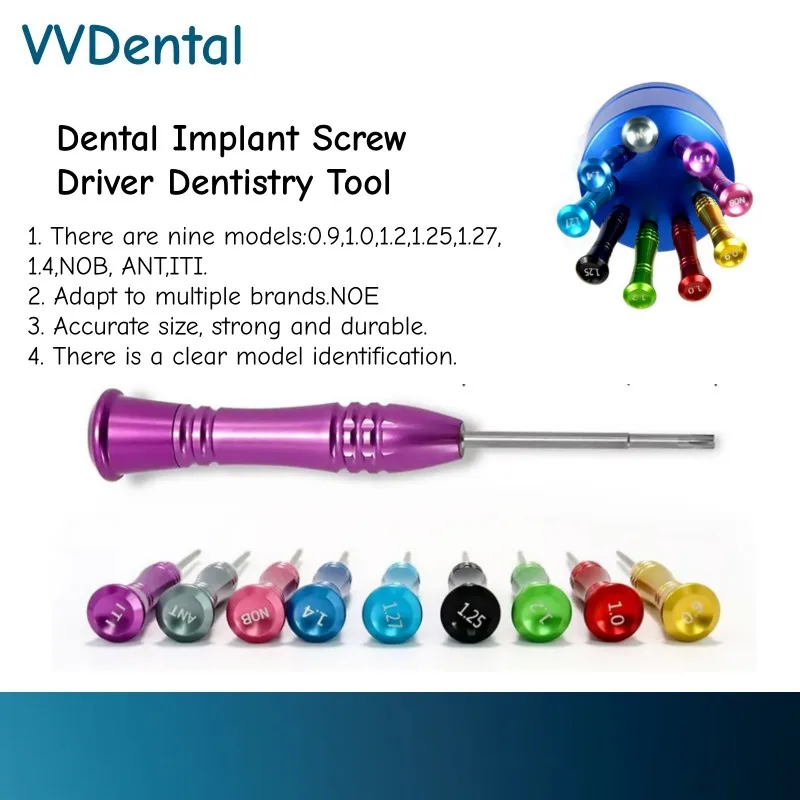 

VV Dental 1pc Durable Stainless Steel Implant Screw Orthodontic Matching Tools Micro Screw Driver Dentist Instrument