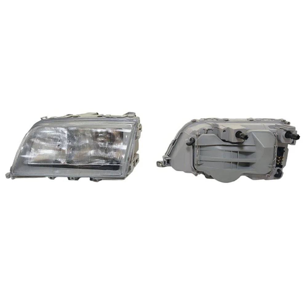 

W202 Pair Headlight Pair of Headlights ABS Gray for Mercedes C-Class W202 1994-1996 OEM Replacement 2028201161 2028201261