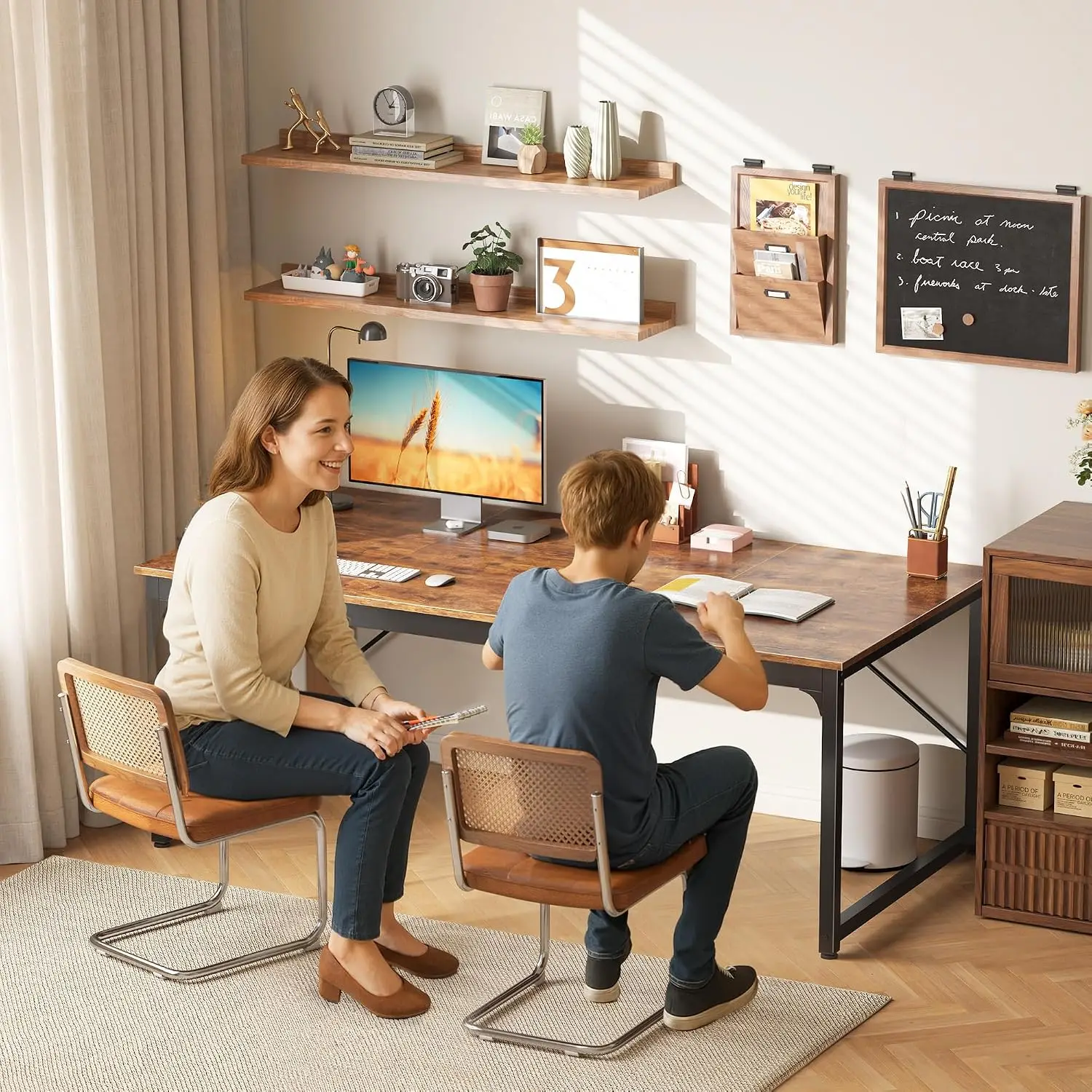 63 X 29.5 Inch Computer Desk with Deeper Desktop, Gaming Office Writing Work Desk for Home Office, Study, Bedroom, Work from Hom