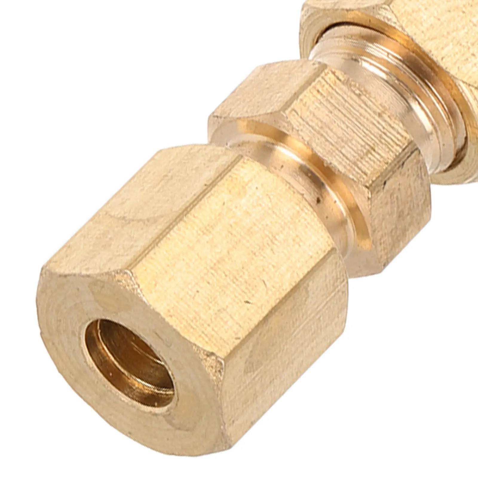 10Pcs Brass Brake Line Compression Union Copper Connector Quick Install Brake Line Repair Fittings Compression Couplers