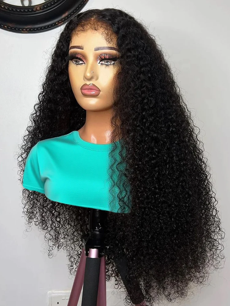40 بوصة موجة عميقة شعر مستعار أمامي شعر بشري كامل 360 شعر مستعار دانتيل شعر مستعار أنثى 100 أسود مجعد أمامي الدانتيل موجة المياه 13X6 Hd الدانتيل الجبهة