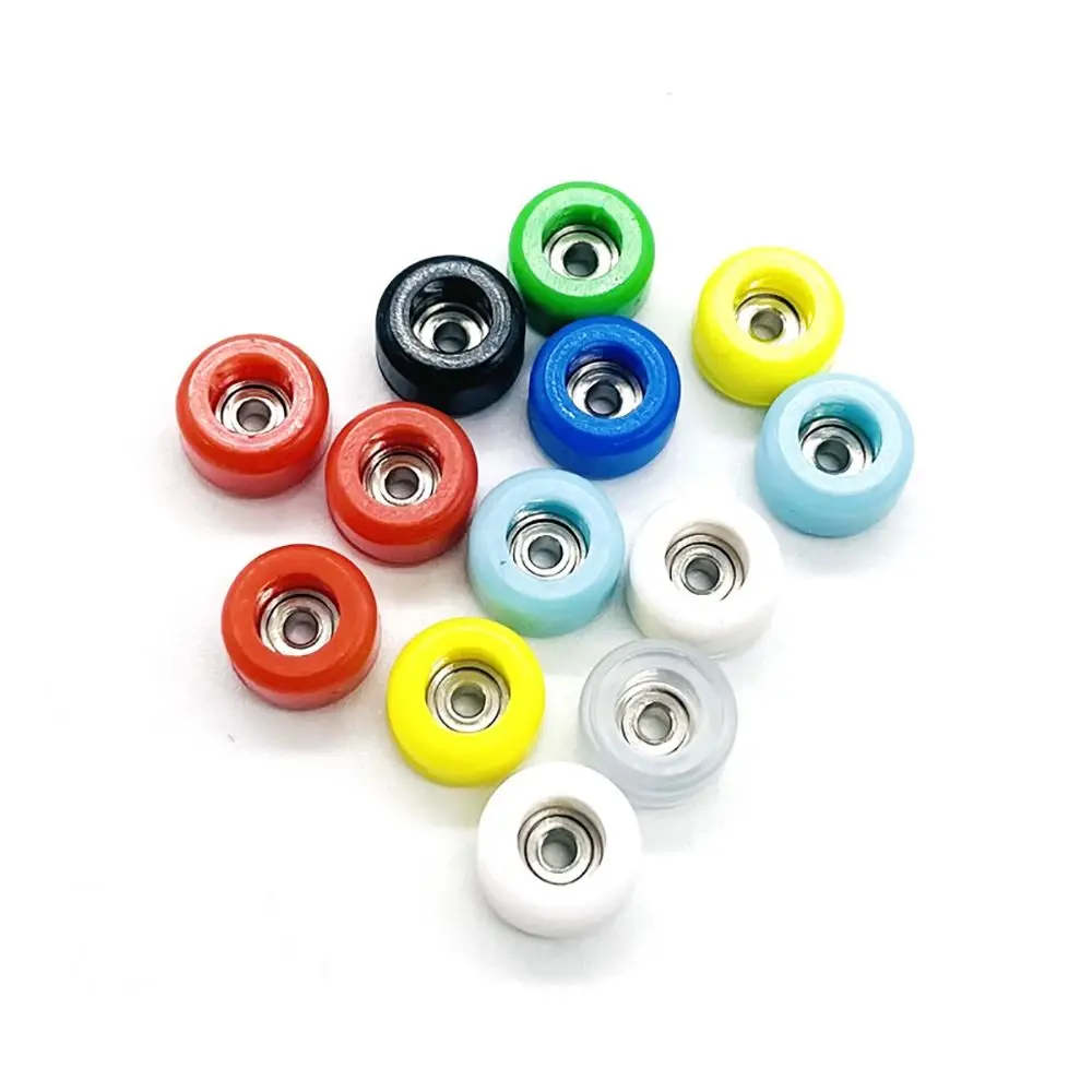 4Pcs Urethane CNC Bearing Wheel For Fingerboard Professional PU+Metal Mini Finger Skate Board Wheels